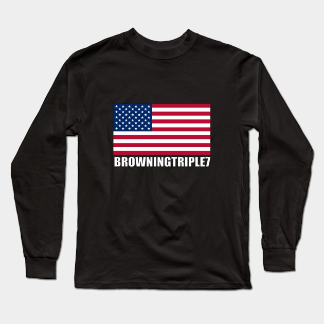 BrowningTriple7 USA Long Sleeve T-Shirt by vivachas